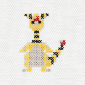 "The Ampharos embroidery from the Pokémon Shirts clothing line."
