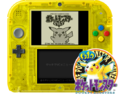 Transparent Yellow Nintendo 2DS and Pokémon Yellow bundle