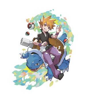 Blue Blastoise Pokémon Trainers Naoki Saito artwork.jpg