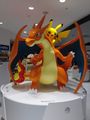 Mega Charizard Y and Pikachu statue at Pokémon Center Mega Tokyo