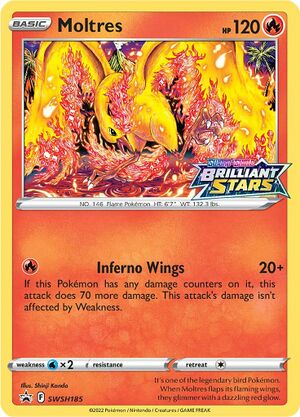 Moltres (Brilliant Stars 21) - Bulbapedia, the community-driven Pokémon ...