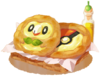 Café ReMix Cheesy Rowlet Pizza.png