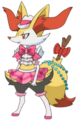 Braixen's regular stage outfit