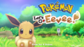 English Pokémon: Let's Go, Eevee! title screen