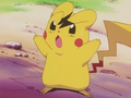 Ash imitation from The Stun Spore Detour (Pikachu curves his ears forward to look like a hat)