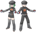 Team Rocket Grunts in Grunt uniforms