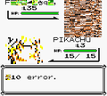 a 10? error in pokemon yellow when gamesharking