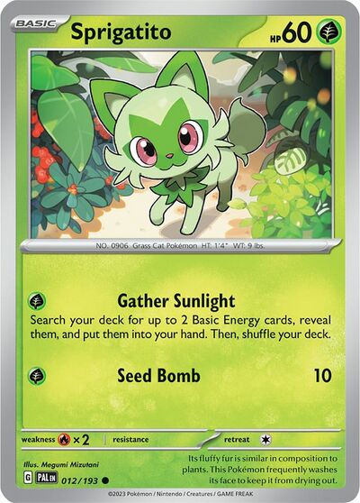 Sprigatito (Paldea Evolved 12) - Bulbapedia, the community-driven ...