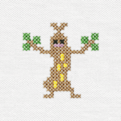 "The Sudowoodo embroidery from the Pokémon Shirts clothing line."