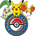 Third logo featuring Chikorita, Pikachu and Fennekin