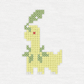 "The Bayleef embroidery from the Pokémon Shirts clothing line."
