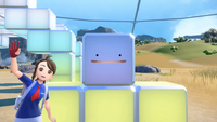 A Ditto in the form of one of the cubes in Blueberry Academy's Terarium