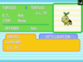 The trade summary of a searched Turtwig in Platinum.