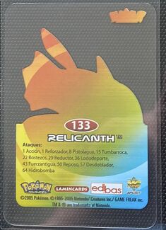 Pokémon Rainbow Lamincards Advanced - back 133.jpg