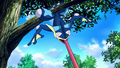 Greninja extending its tongue