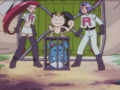 Jessie's missing shirt and Meowth's miscolored tail