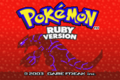 English Pokémon Ruby Version title screen