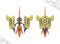 Artwork of Tapu Koko with its shell open and closed