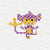 "The Aipom embroidery from the Pokémon Shirts clothing line."