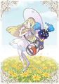 Companion artwork of Lillie with Nebby for the Kotobukiya ArtFx J figurine