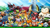Ash with his Pokémon as of The Dream Continues! (excluding Pidgeot, Squirtle, Primeape, and Mr. Mime) at Oak's lab