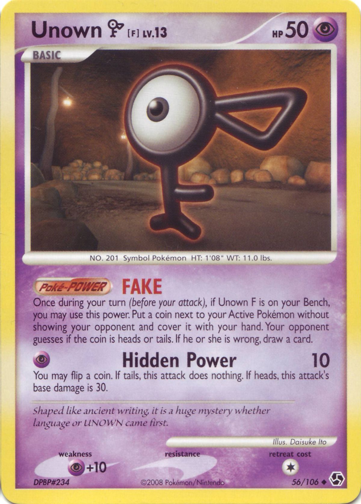 Unown F (Great Encounters 56) - Bulbapedia, the community-driven Pokémon  encyclopedia