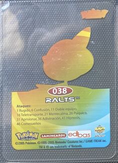 Pokémon Rainbow Lamincards Advanced - back 38.jpg