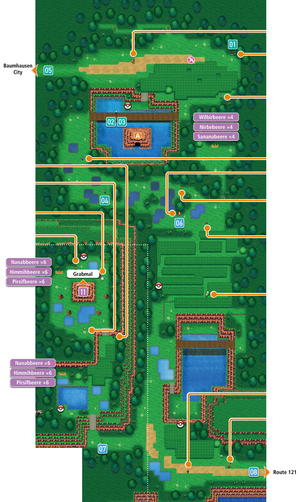 Here's a map showing locations of all catchable Pokémon in Omega