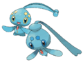 Artwork of Manaphy and Phione from Pokémon Diamond and Pearl