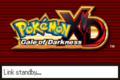 The display for a game that has connected to Pokémon XD: Gale of Darkness