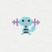 "The Wooper embroidery from the Pokémon Shirts clothing line."