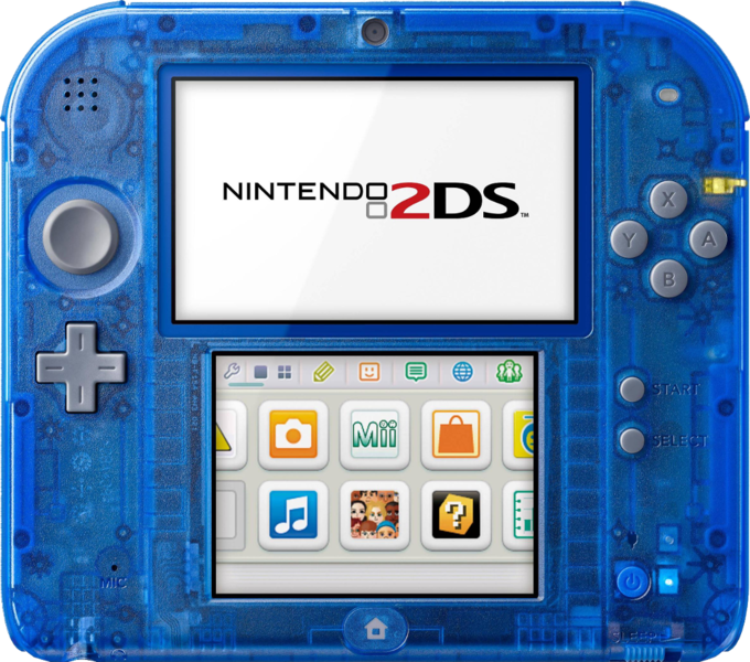 File:Nintendo 2DS Transparent Blue Front.png