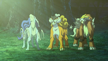 Legendary beasts (M13) - Bulbapedia, the community-driven Pokémon  encyclopedia