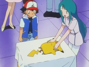 Suzie massaging Pikachu.png
