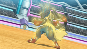 Ash Mega Lucario paralyzed.png