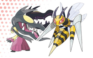 Mega Mawile and Beedrill.png