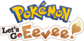 English, Italian, and Spanish Let's Go, Eevee! logo