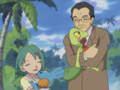 Stephanie and her father choosing Mudkip and Treecko as their starters