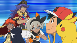 Pokémon on X: Guzma and Ash step onto the stage in the semifinals