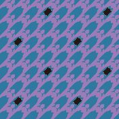 "Golbat come together in a houndstooth pattern, showing off their four sharp fangs as they fly through the inky, dark, moonless night."