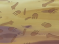 Footprints of Meowth, Pikachu and Zignazgoon in A Scare to Remember!