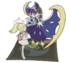 Artwork of Lillie and Nebby (as Lunala for a merchandise line.