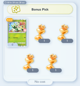 Bonus pick example