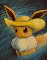 Eevee artwork for the "Pokémon x Van Gogh" art collaboration