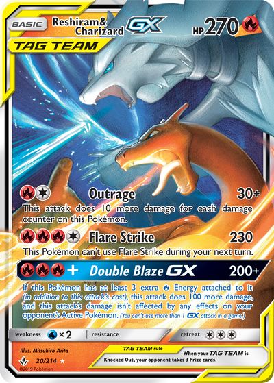 Reshiram & Charizard-GX (Unbroken Bonds 20) - Bulbapedia, the community ...