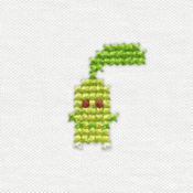 "The Chikorita embroidery from the Pokémon Shirts clothing line."