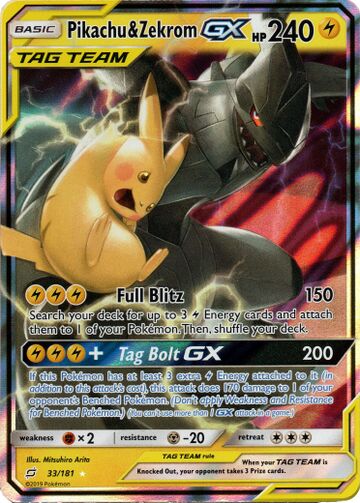 Pikachu & Zekrom-GX (Team Up 33) - Bulbapedia, the community-driven ...