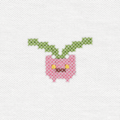 "The Hoppip embroidery from the Pokémon Shirts clothing line."