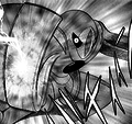 Deoxys in its Defense Forme in Pokémon Adventures