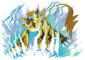 Zeraora using Plasma Fists